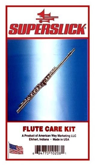 Superslick Flute Care Kit with Polish Cloth, Thumb Positioner, Swabs, Oiler, Duster Brush, and Maintenance Instructions