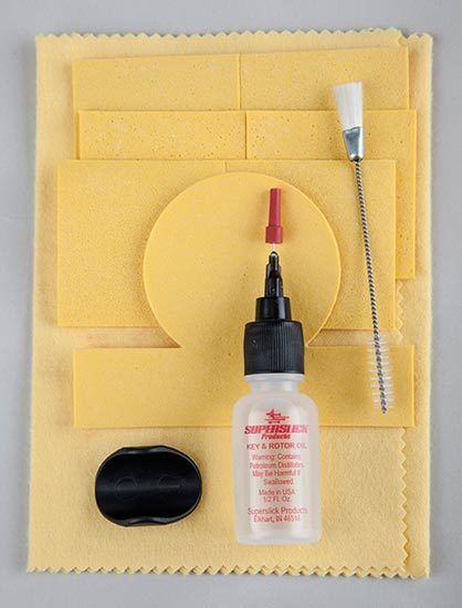 Superslick Flute Care Kit with Polish Cloth, Thumb Positioner, Swabs, Oiler, Duster Brush, and Maintenance Instructions — view 2