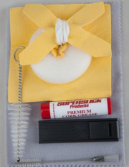 Superslick Alto Saxophone Care Kit with Polish Cloth, Cork Grease, Swabs, Reedguard, Mouthpiece Brush, and Maintenance Instructions — view 2