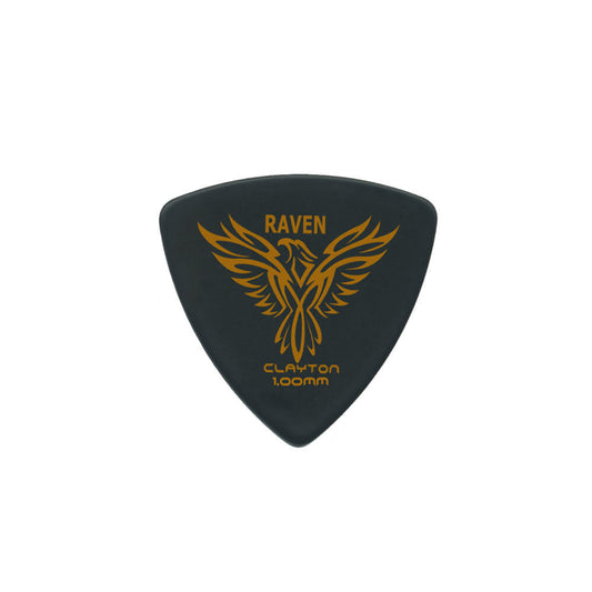Clayton Black Raven Triangle Guitar Picks 1.00mm - 12 Pack