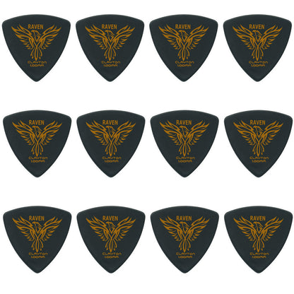 Clayton Black Raven Triangle Guitar Picks 1.00mm - 12 Pack — view 2