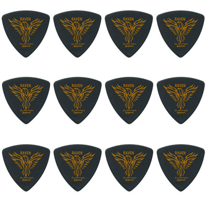 Clayton Black Raven Triangle Guitar Picks 0.63mm - 12 Pack — view 2