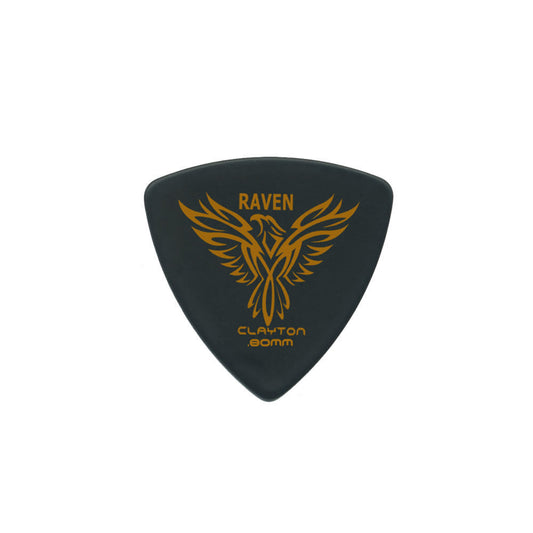 Clayton Black Raven Triangle Guitar Picks 0.80mm - 12 Pack