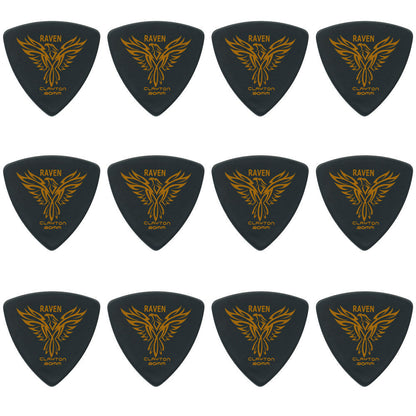 Clayton Black Raven Triangle Guitar Picks 0.80mm - 12 Pack — view 2