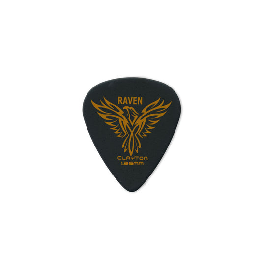 Clayton Black Raven Guitar Picks 1.26mm - 12 Pack
