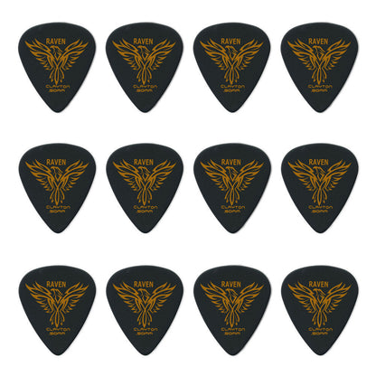 Clayton Black Raven Guitar Picks 0.50mm Standard Shape - 12 Pack — view 2