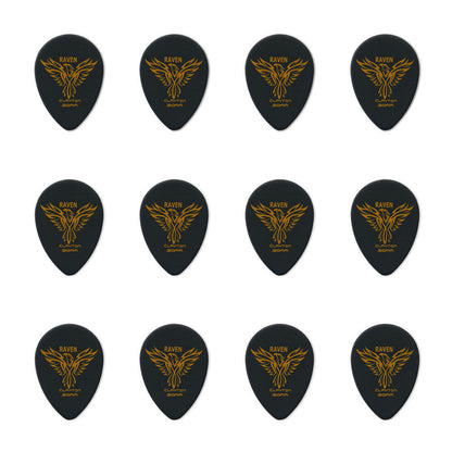 Clayton Black Raven Small Teardrop Guitar Picks (0.50mm) - 12 Pack — view 2
