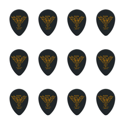 Clayton Black Raven Small Teardrop Guitar Picks 0.63mm - 12 Pack — view 2