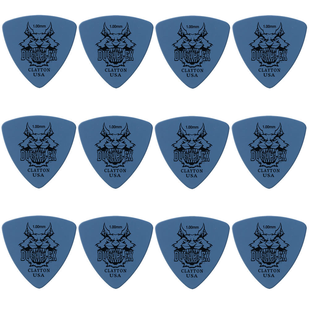 Clayton Duraplex Rounded Triangle Guitar Picks 1.00mm - 12 Pack — view 2