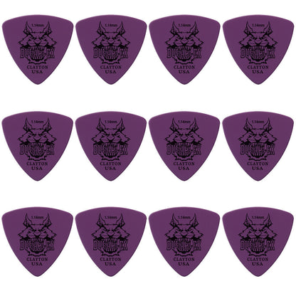 Clayton Duraplex Rounded Triangle Guitar Picks, 1.14mm, 12 Pack - Delrin Material, Durable Design, Made in the USA — view 2