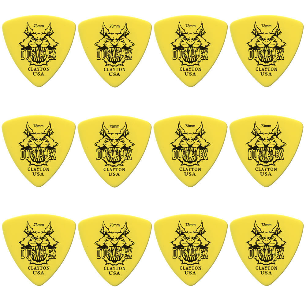 Clayton Duraplex Rounded Triangle Guitar Picks 0.73mm - 12 Pack — view 2