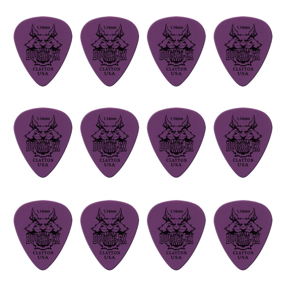 Clayton Duraplex Standard Guitar Picks 1.14mm - 12 Pack, Delrin Material, Durable and High-Quality Design for Musicians, Made in the USA — view 2