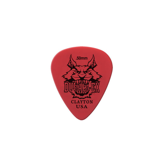 Clayton Duraplex Standard Guitar Picks 0.50mm - 12 Pack, Delrin Material, Durable Design, Made in USA