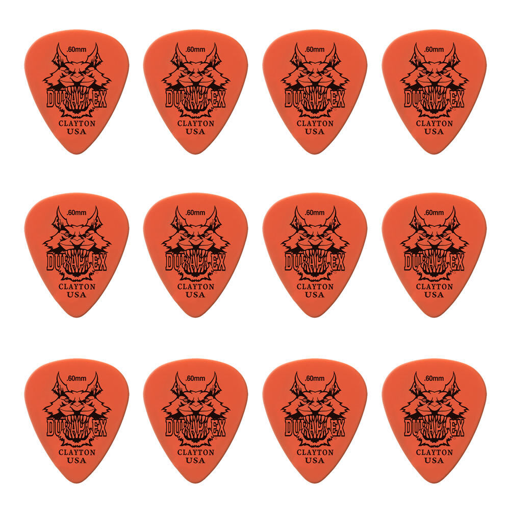 Clayton Duraplex Standard Guitar Picks 0.60mm - 12 Pack — view 2