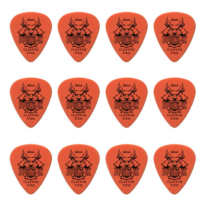 Clayton Duraplex Standard Guitar Picks 0.60mm - 12 Pack — view 2