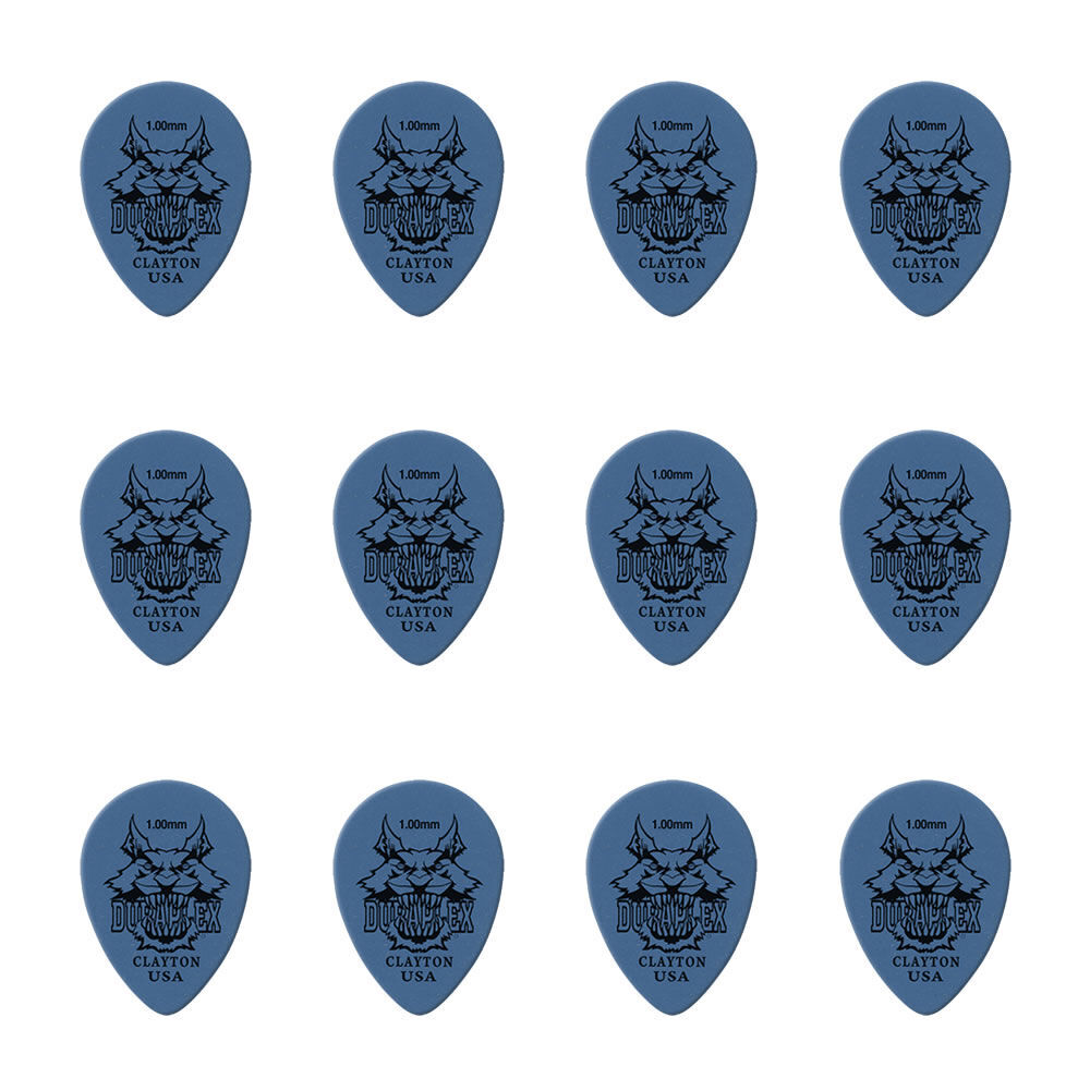 Clayton Duraplex Small Teardrop Guitar Picks 1.00mm - 12 Pack — view 2