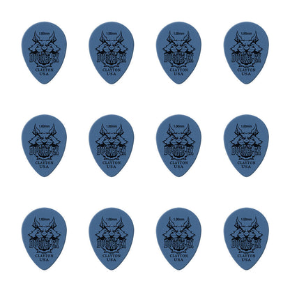 Clayton Duraplex Small Teardrop Guitar Picks 1.00mm - 12 Pack — view 2