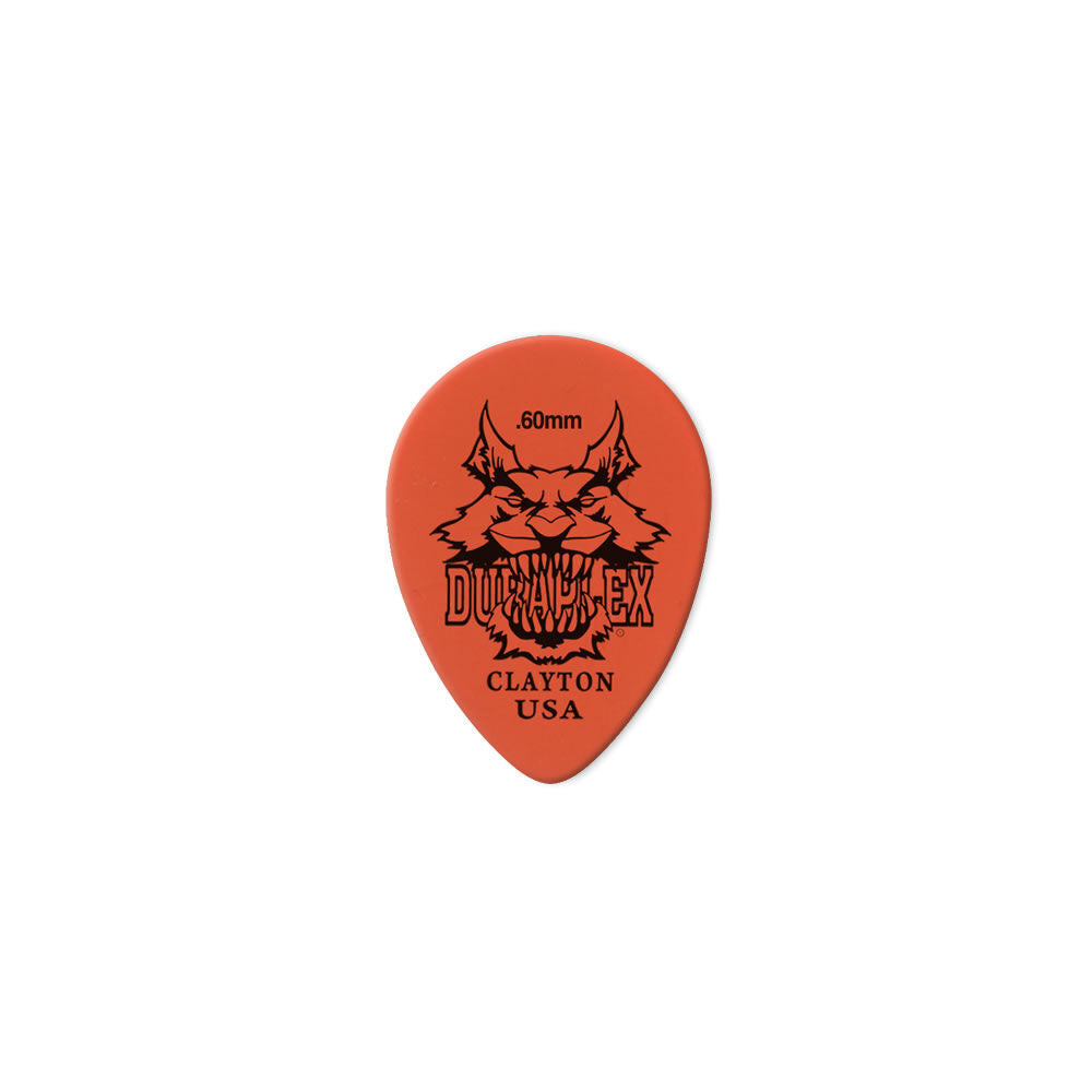 Clayton Duraplex Small Teardrop Guitar Picks 0.60mm - 12 Pack