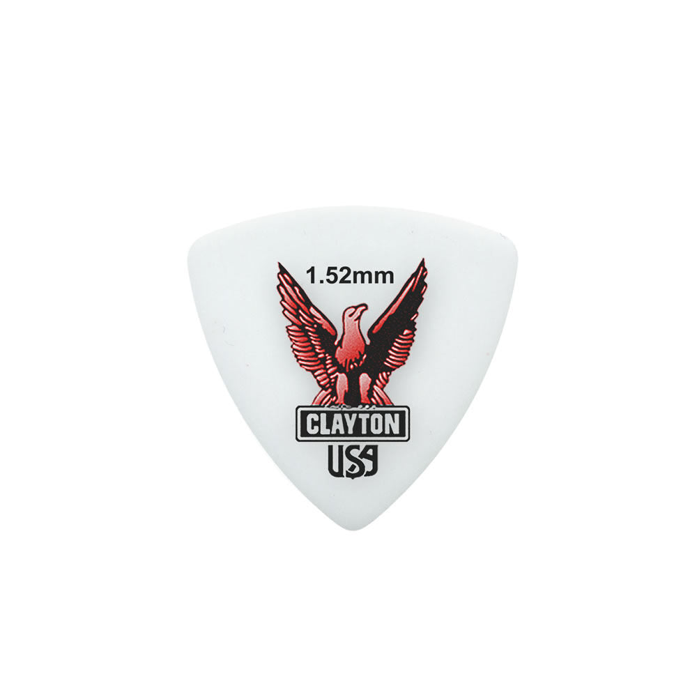 Clayton Acetal Eagle Rounded Triangle Guitar Picks 1.52mm - 12 Pack