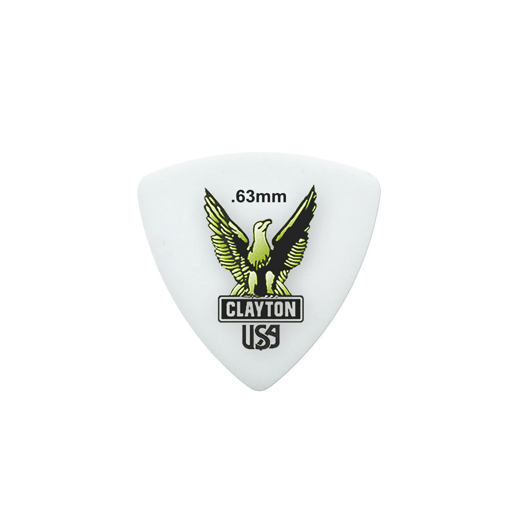 Clayton Acetal Eagle Rounded Triangle Guitar Picks 0.63mm - 12 Pack
