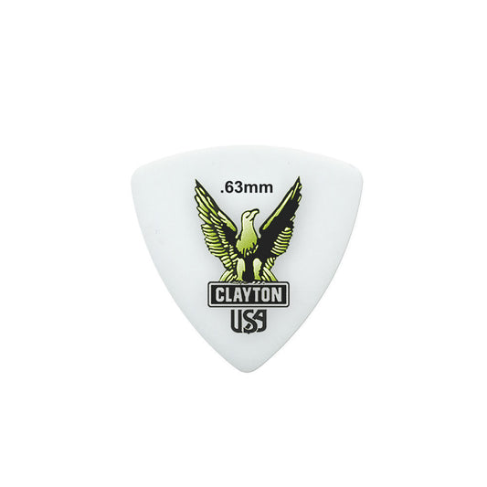 Clayton Acetal Eagle Rounded Triangle Guitar Picks 0.63mm - 12 Pack