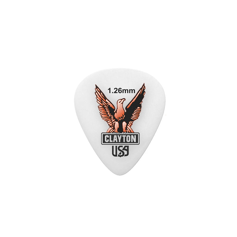 Clayton Acetal Eagle Standard Guitar Picks 1.26mm - 12 Pack