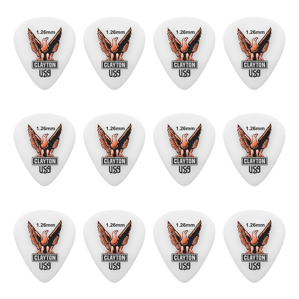Clayton Acetal Eagle Standard Guitar Picks 1.26mm - 12 Pack — view 2