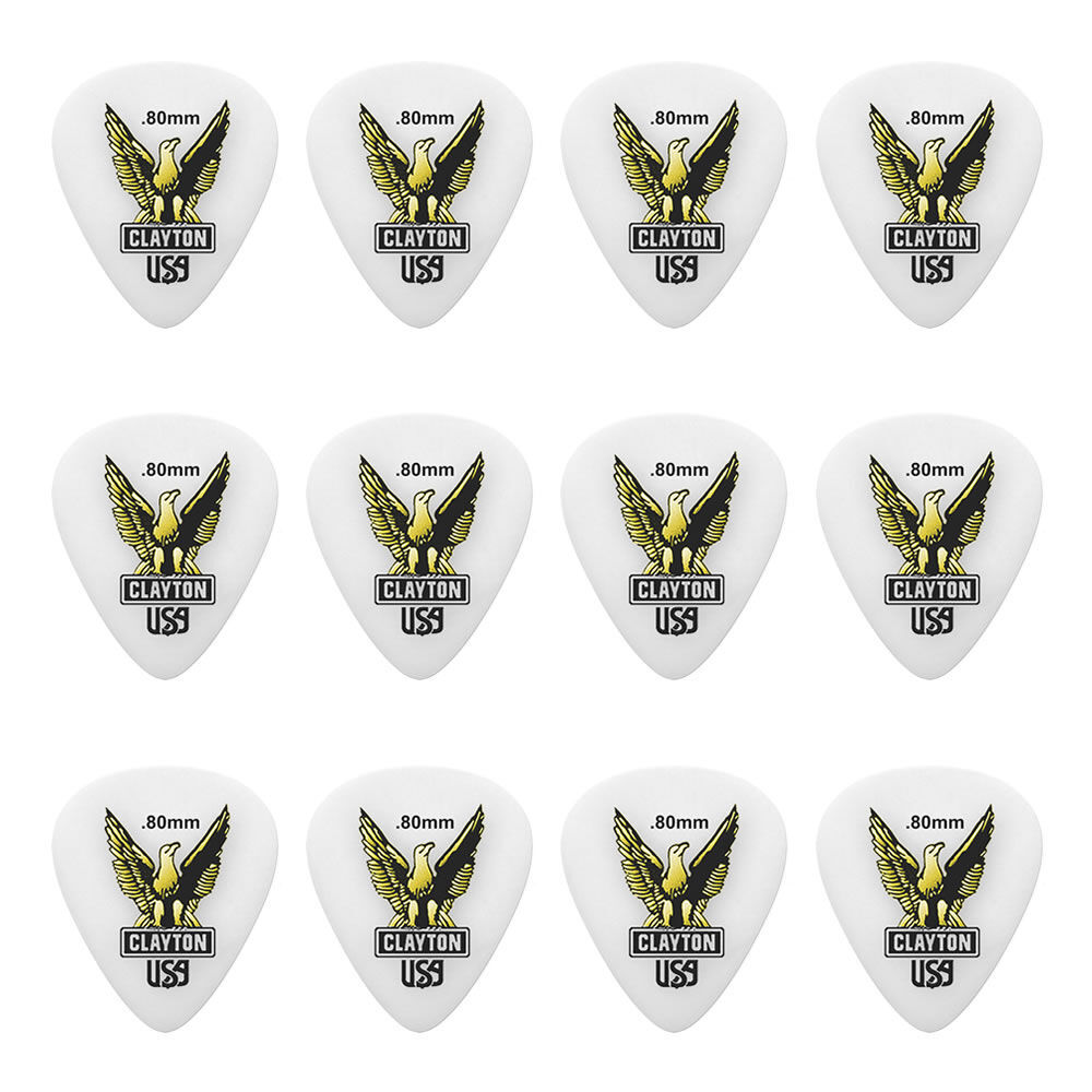 Clayton Acetal Eagle Standard Guitar Picks 0.80mm - 12 Pack — view 2