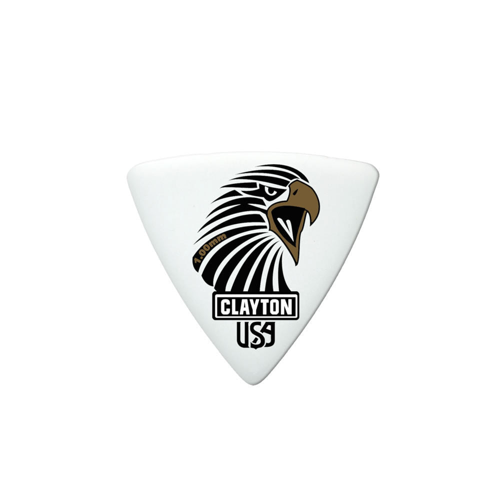 Clayton Acetal Sharp Triangle Guitar Picks 1.00mm - 12 Pack