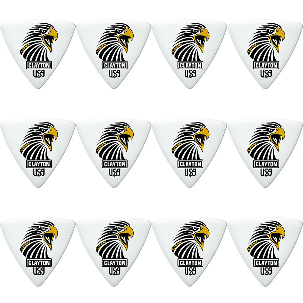 Clayton Acetal Sharp Triangle Guitar Picks 1.26mm - 12 Pack — view 2
