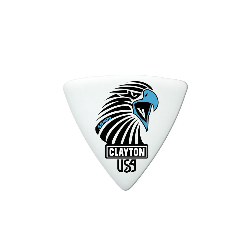 Clayton Acetal Eagle Sharp Triangle Guitar Picks (0.50mm) - 12 Pack