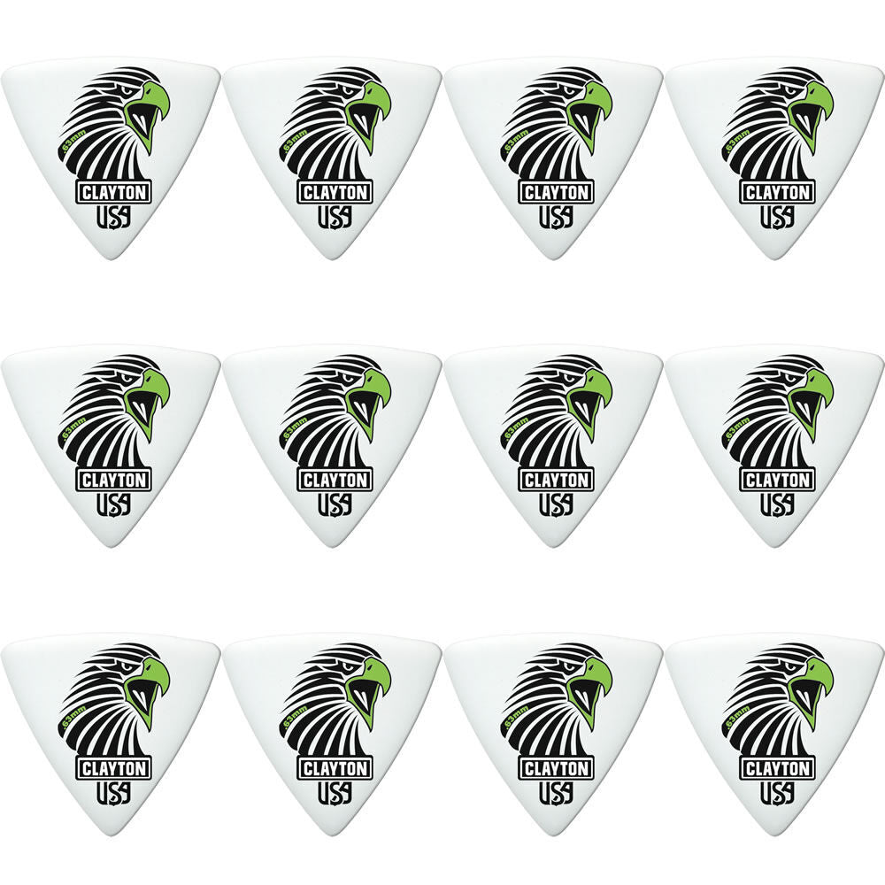 Clayton Acetal Sharp Triangle Guitar Picks (0.63mm) - 12 Pack — view 2