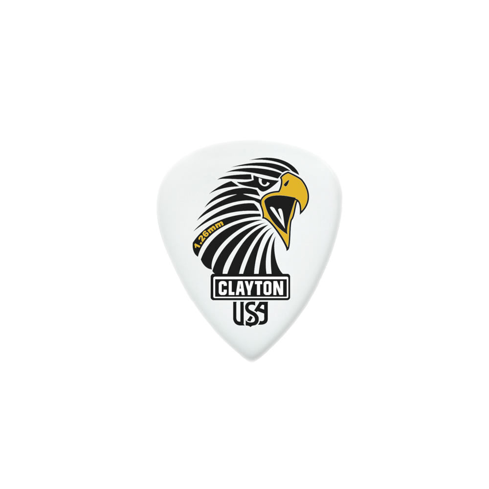 Clayton Acetal Eagle Sharp Standard Guitar Picks 1.26mm - 12 Pack