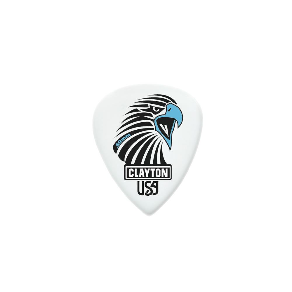 Clayton Acetal Eagle Sharp Standard Guitar Picks 0.50mm - 12 Pack