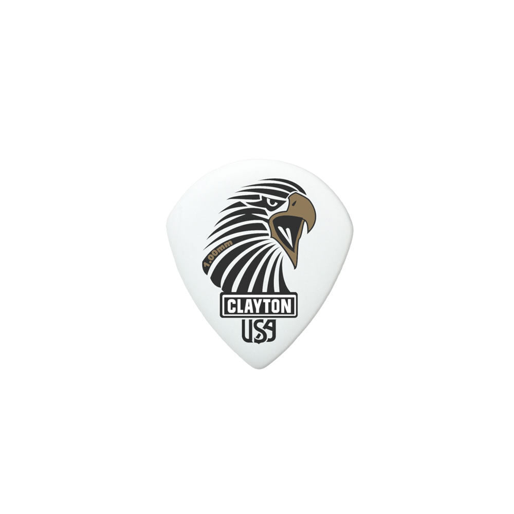 Clayton Acetal Eagle Sharp Teardrop Guitar Picks 1.00mm - 12 Pack