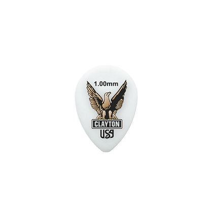 Clayton Acetal Eagle Small Teardrop Guitar Picks 1.00mm - 12 Pack