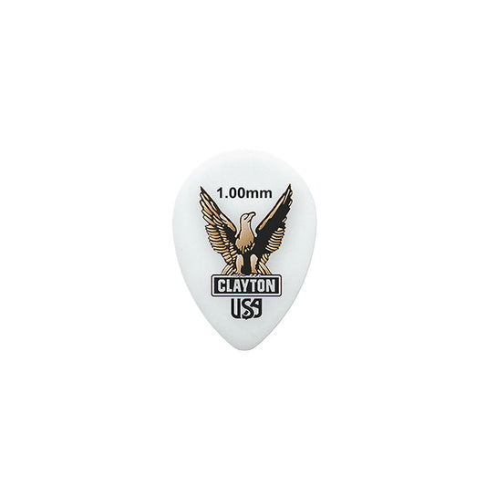 Clayton Acetal Eagle Small Teardrop Guitar Picks 1.00mm - 12 Pack