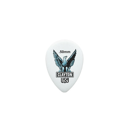 Clayton Acetal Eagle Small Teardrop Guitar Picks 0.50mm - 12 Pack