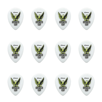 Clayton Acetal Eagle Small Teardrop Guitar Picks 0.63mm - 12 Pack — view 2