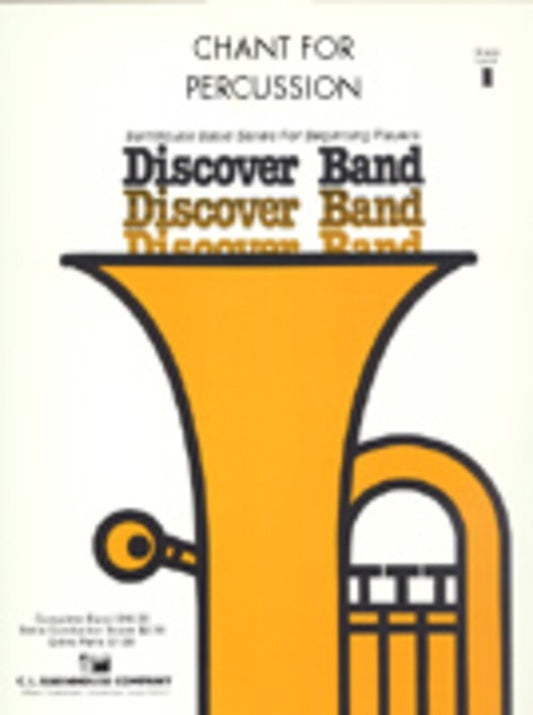 Chant For Percussion Concert Band 1 Score/Parts Book