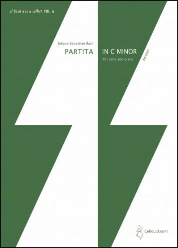 Bach - Partita C Minor For Cello/Piano Arr Lidstrom Softcover Book (Cello)
