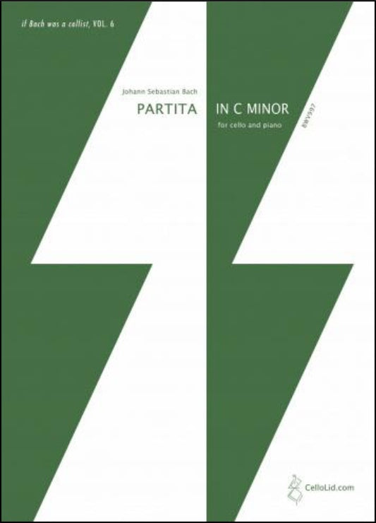 Bach - Partita C Minor For Cello/Piano Arr Lidstrom Softcover Book (Cello)