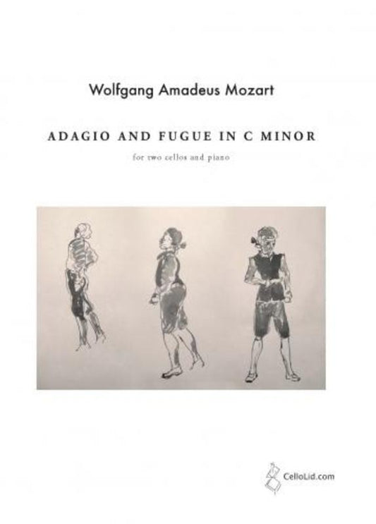 Mozart - Adagio And Fugue C Minor For 2 Cellos/Piano Softcover Book (2 Cellos)