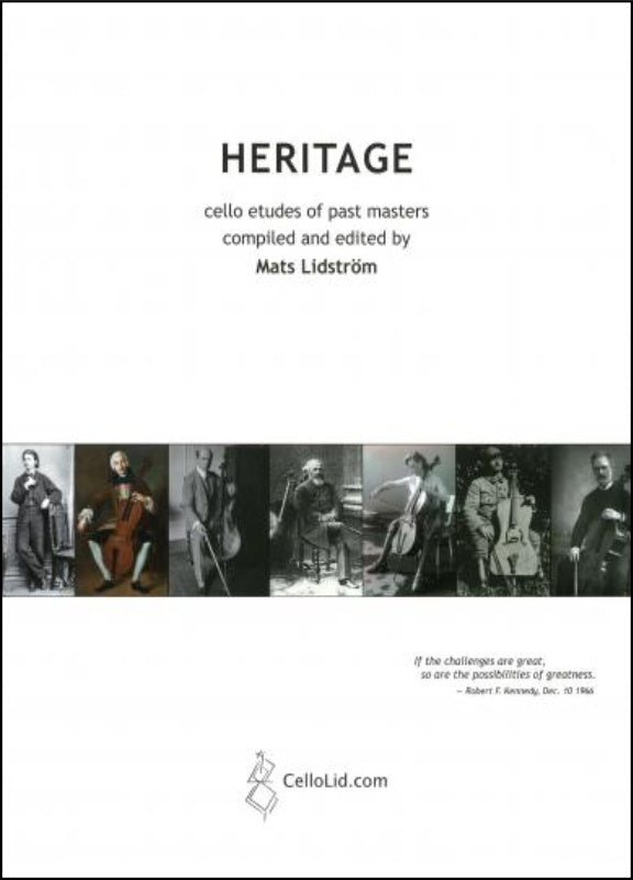 Heritage Cello Etudes Of Past Masters Edited Lidstrom Softcover Book (Cello)