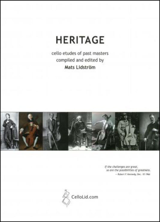 Heritage Cello Etudes Of Past Masters Edited Lidstrom Softcover Book (Cello)