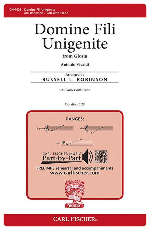 Domine Fili Unigenite From Gloria SAB
