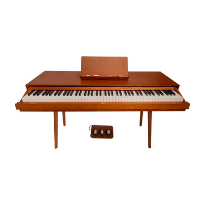 Crown CMDP-909-WDG Upright 88-Key Weighted Digital Piano with Convertible Desk Design - Solid Walnut Finish — view 3