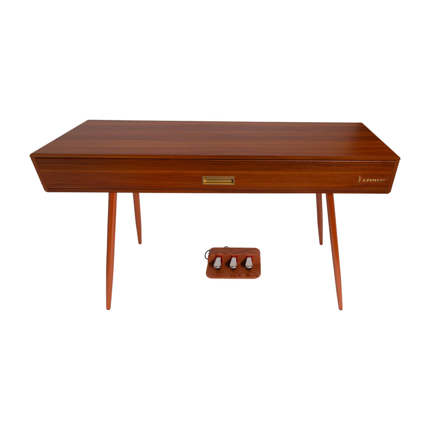 Crown CMDP-916-WGN Upright 88-Key Weighted Digital Piano with Convertible Desk Design (Woodgrain Finish) — view 3