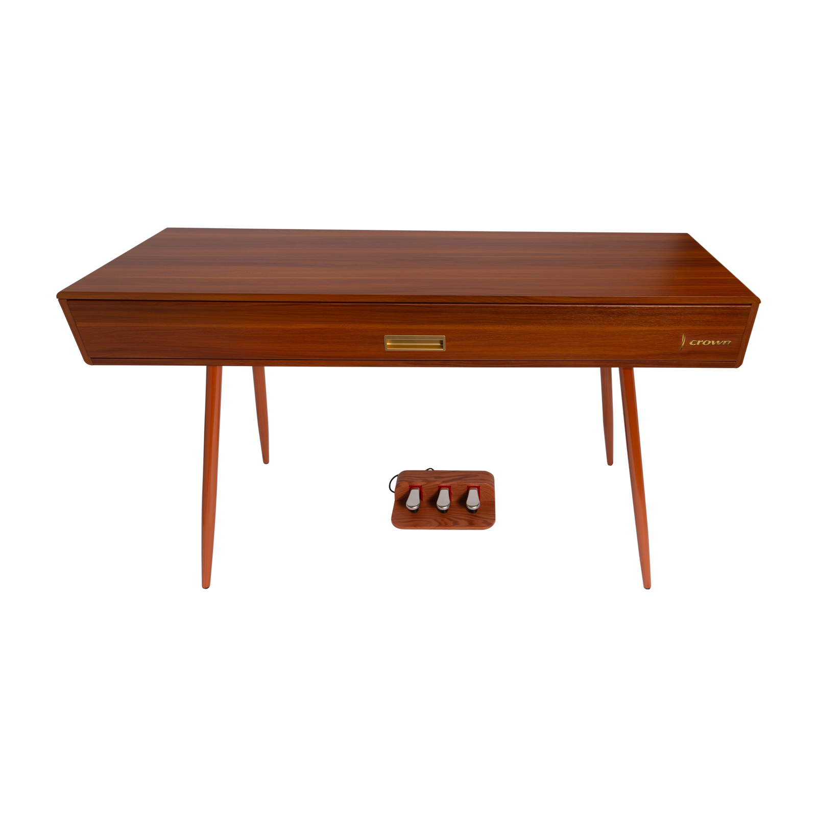 Crown CMDP-916-WGN Upright 88-Key Weighted Digital Piano with Convertible Desk Design (Woodgrain Finish) — view 3