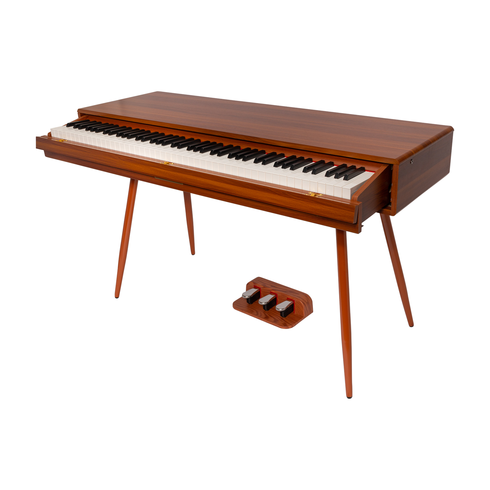 Crown CMDP-916-WGN Upright 88-Key Weighted Digital Piano with Convertible Desk Design (Woodgrain Finish)